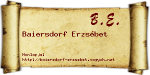 Baiersdorf Erzsébet névjegykártya